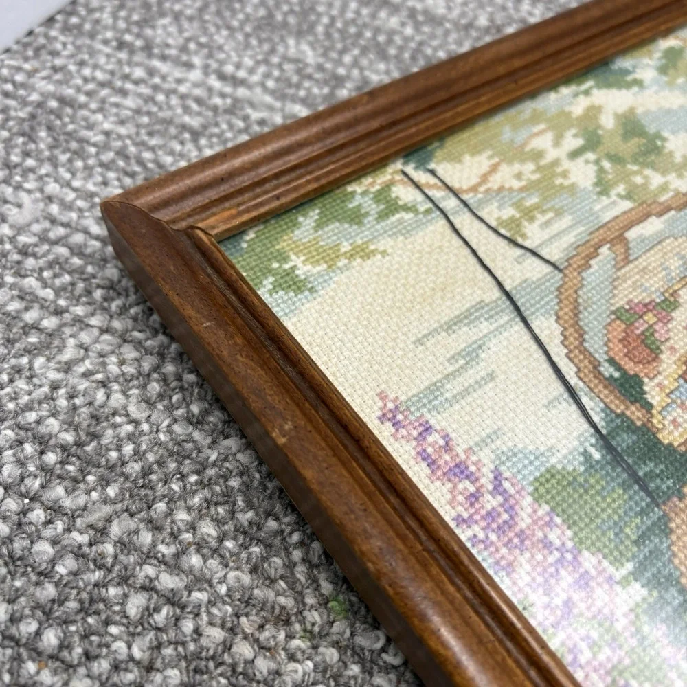 Cross‎ Stitch Bears Nursery Family Love Sunbonnet Swing Country Embroidery VTG